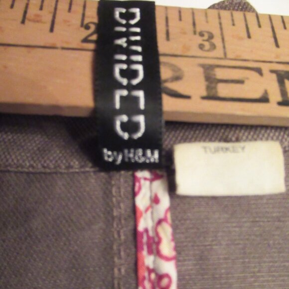 Military Style Jacket Size 8 Womens, Divided by H&M, Mandarin Collar - Picture 16 of 16